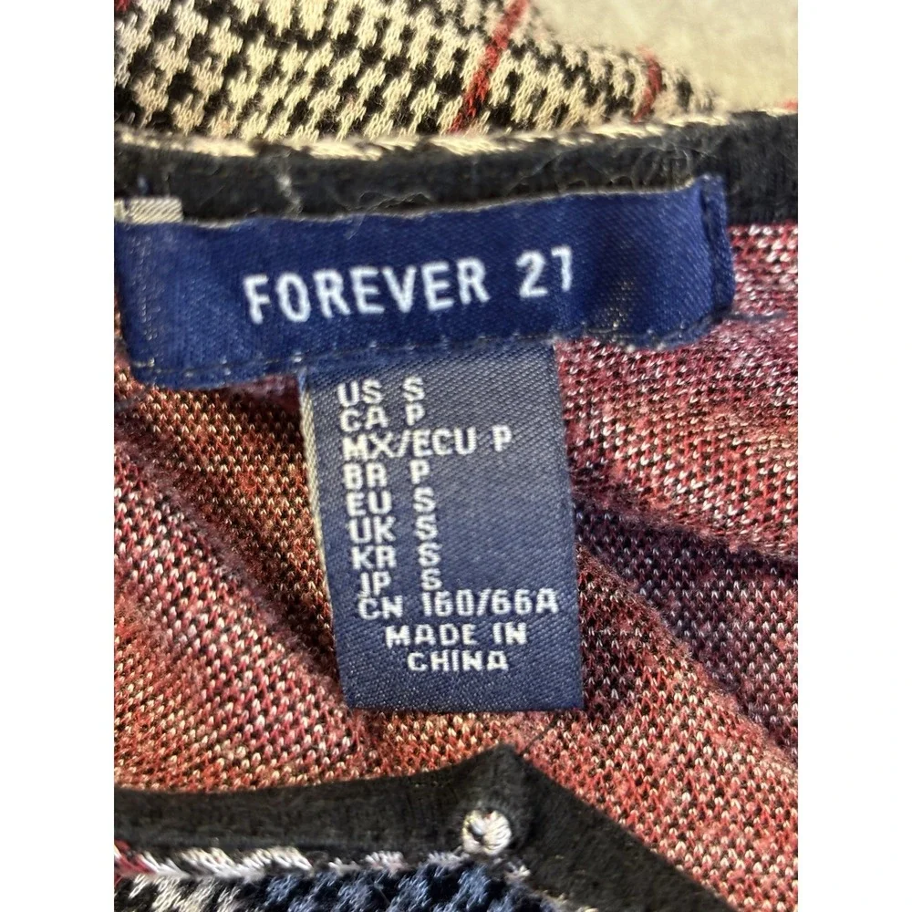 Forever 21 Plaid Wide Leg Jumpsuit Sm Dark Academia Preppy Checked School Girl